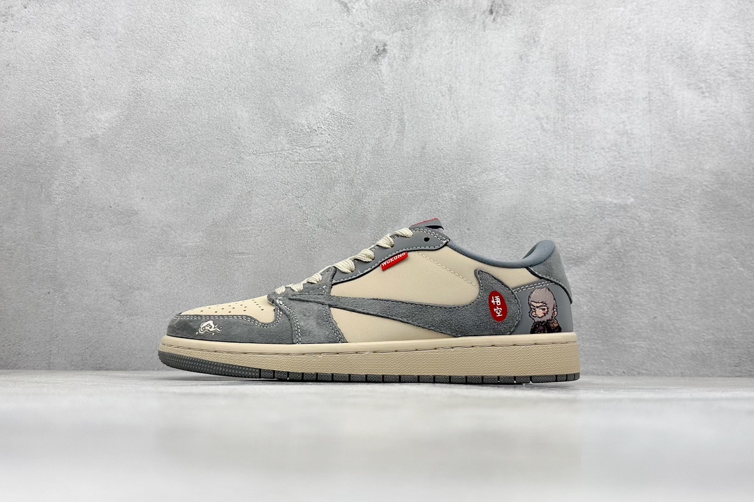 Fragment x Travis Scott x 黑悟空 Air Jordan 1 Low 三方联名倒钩  CH6336-013