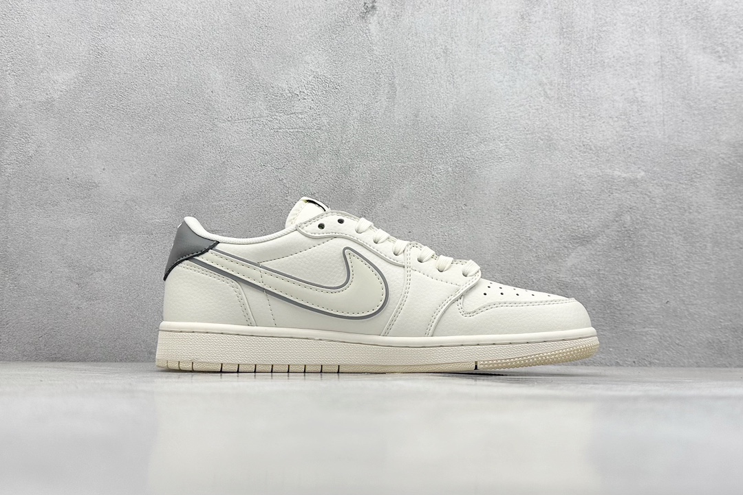 Travis Scott x Nike Air Jordan 1 Low x BAPE 白灰  LJ5188-012