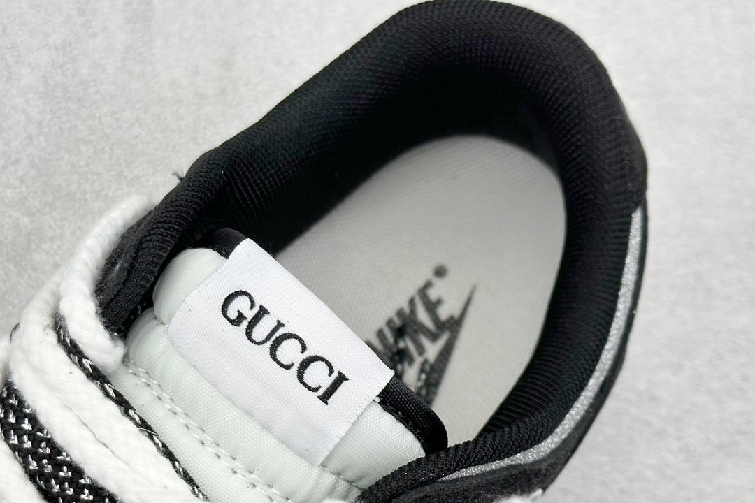 Nike SB Dunk Low x GUCCI 黑银白小钩满天星绑带  SJ2068-268