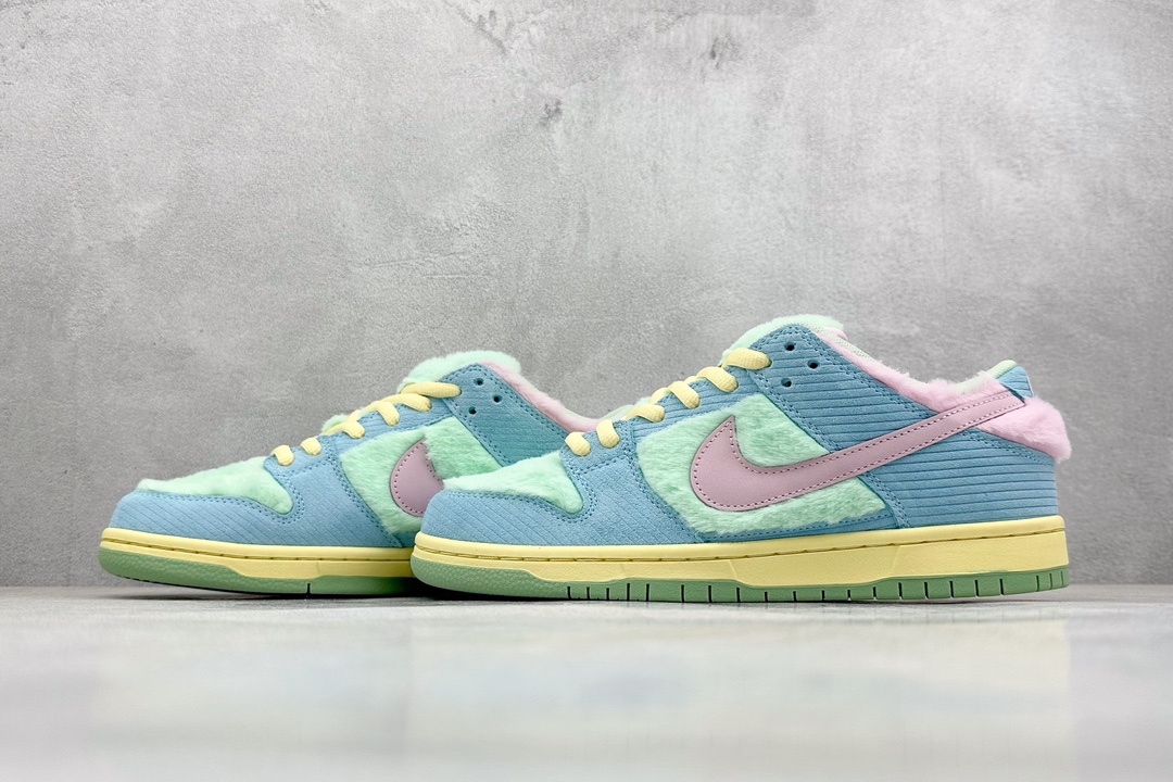 ZY版 Verdy x Nike Dunk SB蓝绿粉  FN6040-400