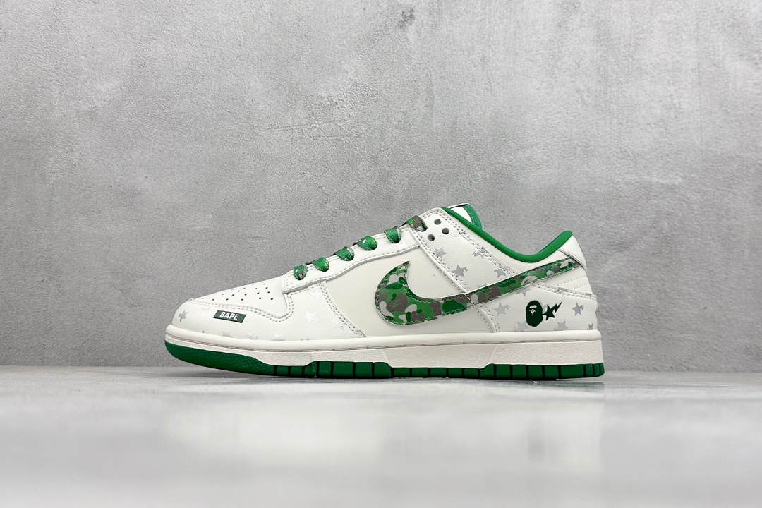 Nike SB Dunk Low x BAPE 白绿迷彩 DQ1098-349