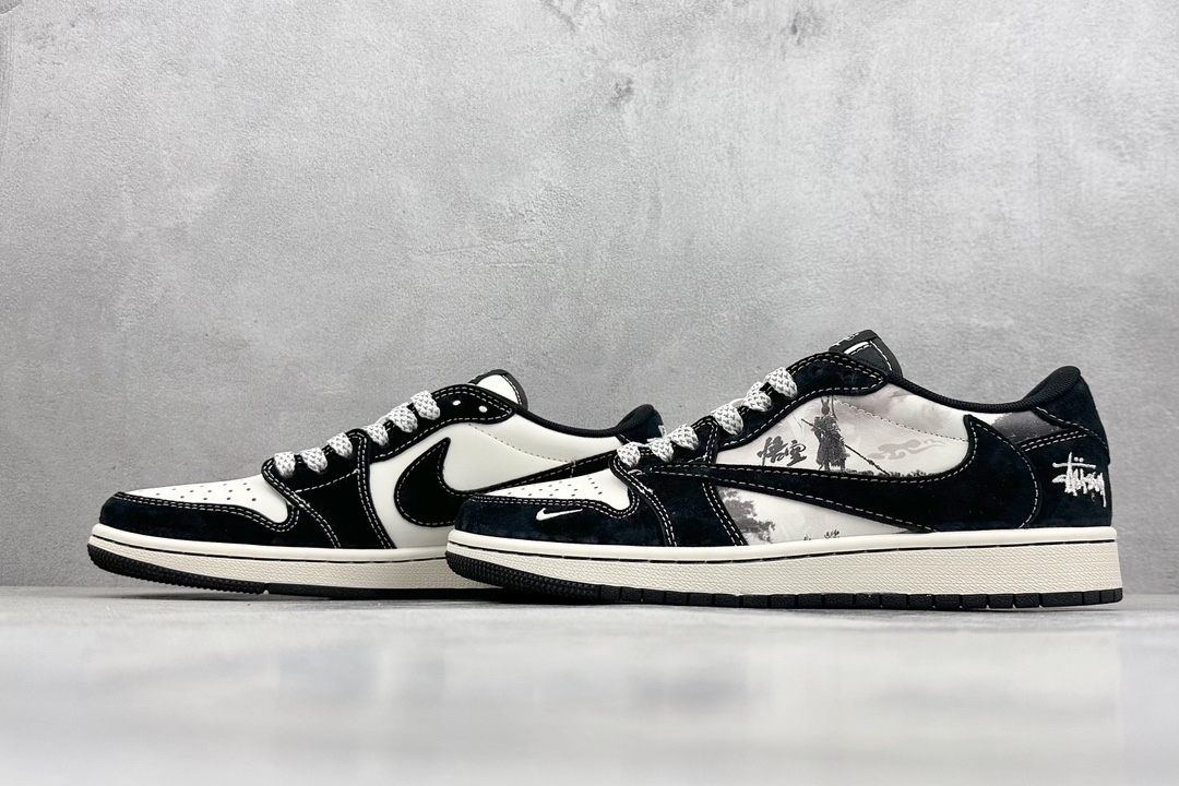 Travis Scott x Fragment Design x Air Jordan 1 Low OG SP AJ1 乔1 斯图西联名-黑悟空 低帮文化休闲板鞋 XZ3368-555