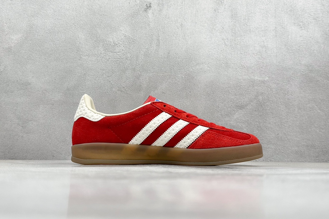 FS版 Adidas Originals Gazelle indoor 白红 低帮休闲板鞋 IF1808