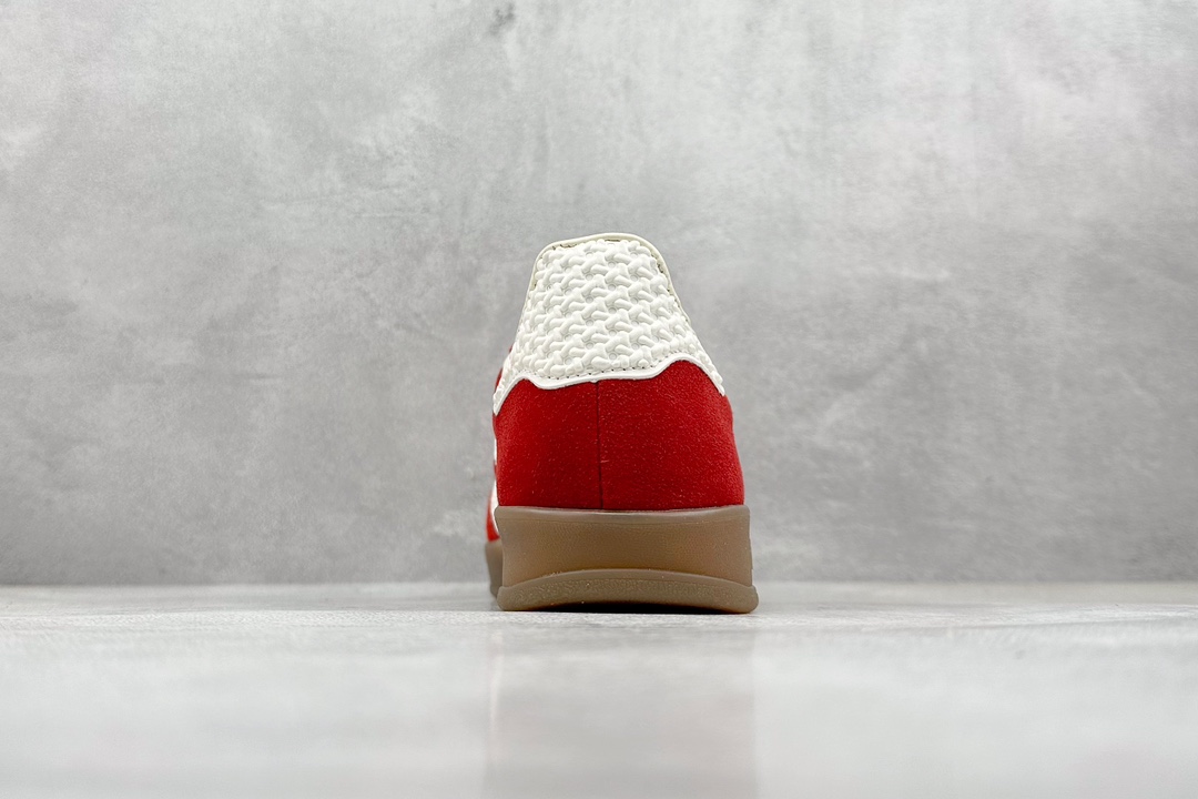 FS版 Adidas Originals Gazelle indoor 白红 低帮休闲板鞋 IF1808