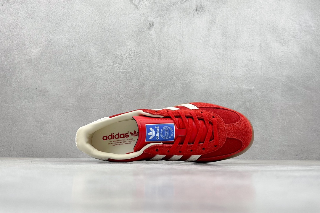 FS版 Adidas Originals Gazelle indoor 白红 低帮休闲板鞋 IF1808