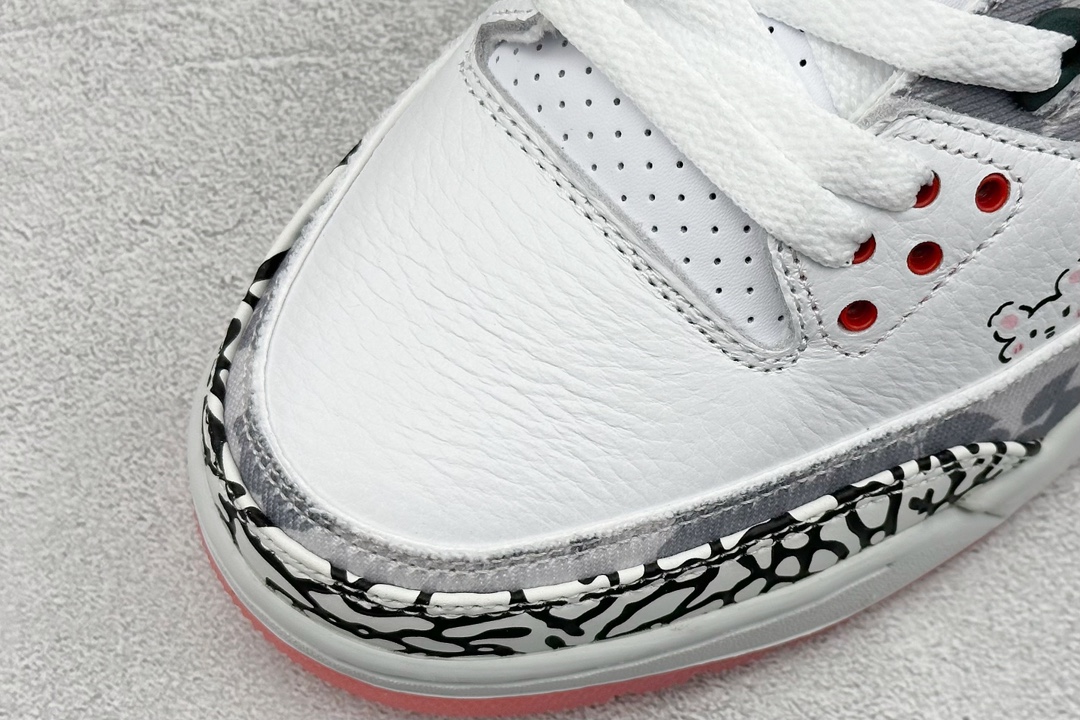 Air Jordan 3 Retro ”芭蕾兔”特殊手绘 HM6993-100