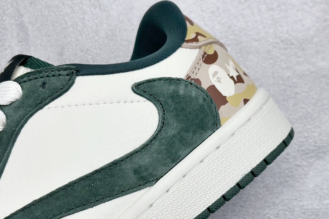 Fragment x Travis Scott x BAPE猿人头 Air Jordan 1 Low 三方联名倒钩 JH6088-614