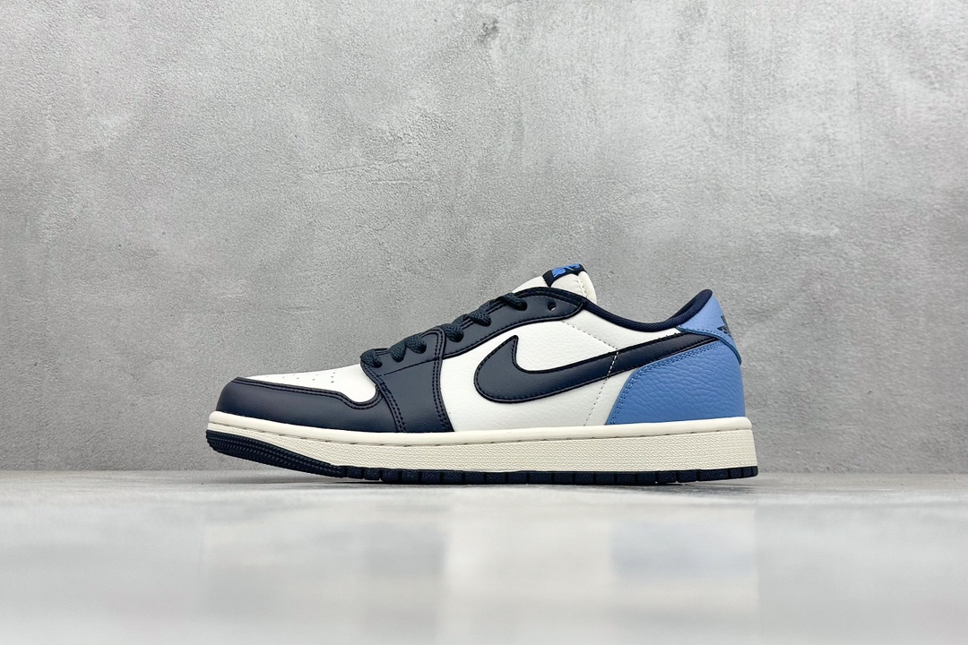 K版 Air Jordan 1 Low 黑白蓝 AJ1乔1低帮休闲板鞋 CZ0790-400