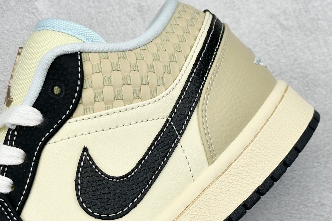 K版 Air Jordan 1 Low ”Coconut Milk Black“ AJ1 乔1海岛风情 低帮文化篮球鞋 HQ3437-101