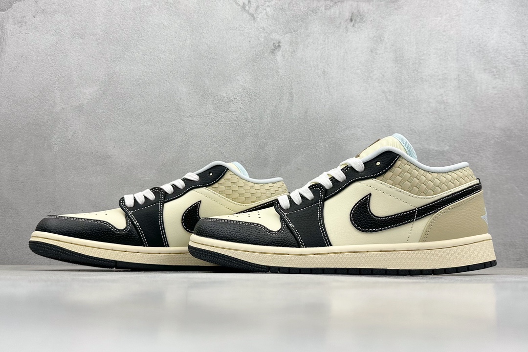 K版 Air Jordan 1 Low ”Coconut Milk Black“ AJ1 乔1海岛风情 低帮文化篮球鞋 HQ3437-101