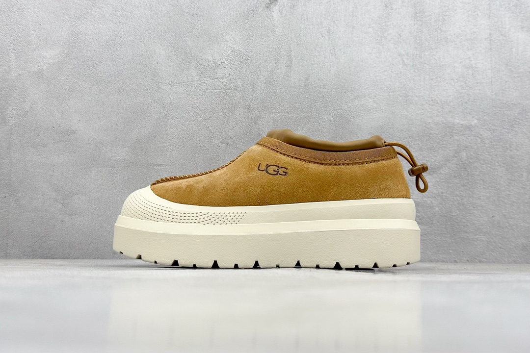 UGG M Tasman Weather Hybrid 塔斯曼混合系列低帮厚底轻量休闲运动鞋“加绒栗黄亮橙/米白底”