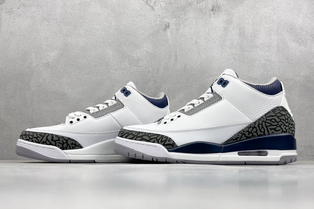 Air Jordan 3 Retro ”White Navy“ 灰蓝水泥 AJ3 CT8532-140