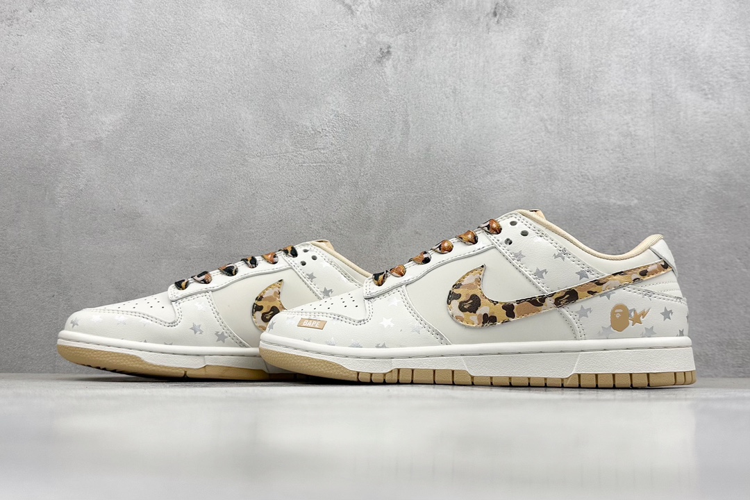 Nike SB Dunk Low x BAPE 白黄迷彩 DQ1098-352