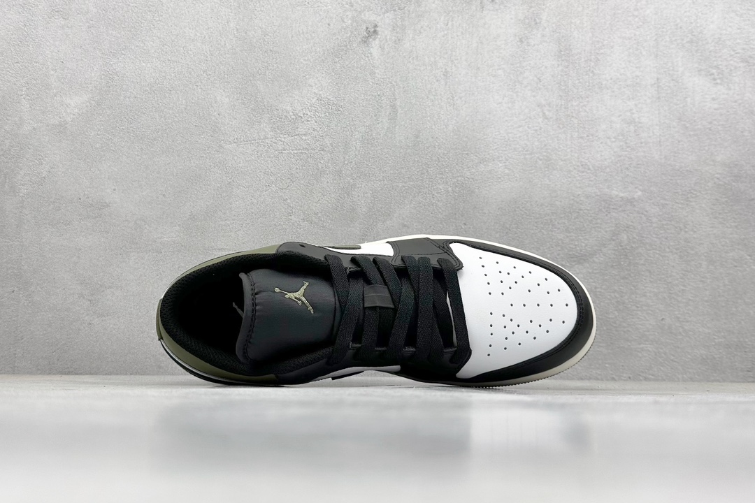 K版 Air Jordan 1 Low 黑白绿 553558-092