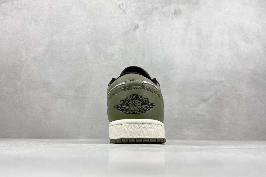 K版 Air Jordan 1 Low 黑白绿 553558-092