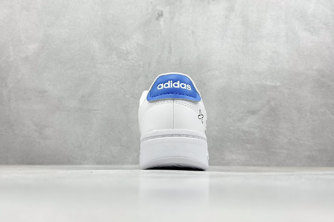 Adidas Court BEAT 百搭单品 特殊手绘 绒面麂皮防滑耐磨轻便低帮板鞋 GY8029