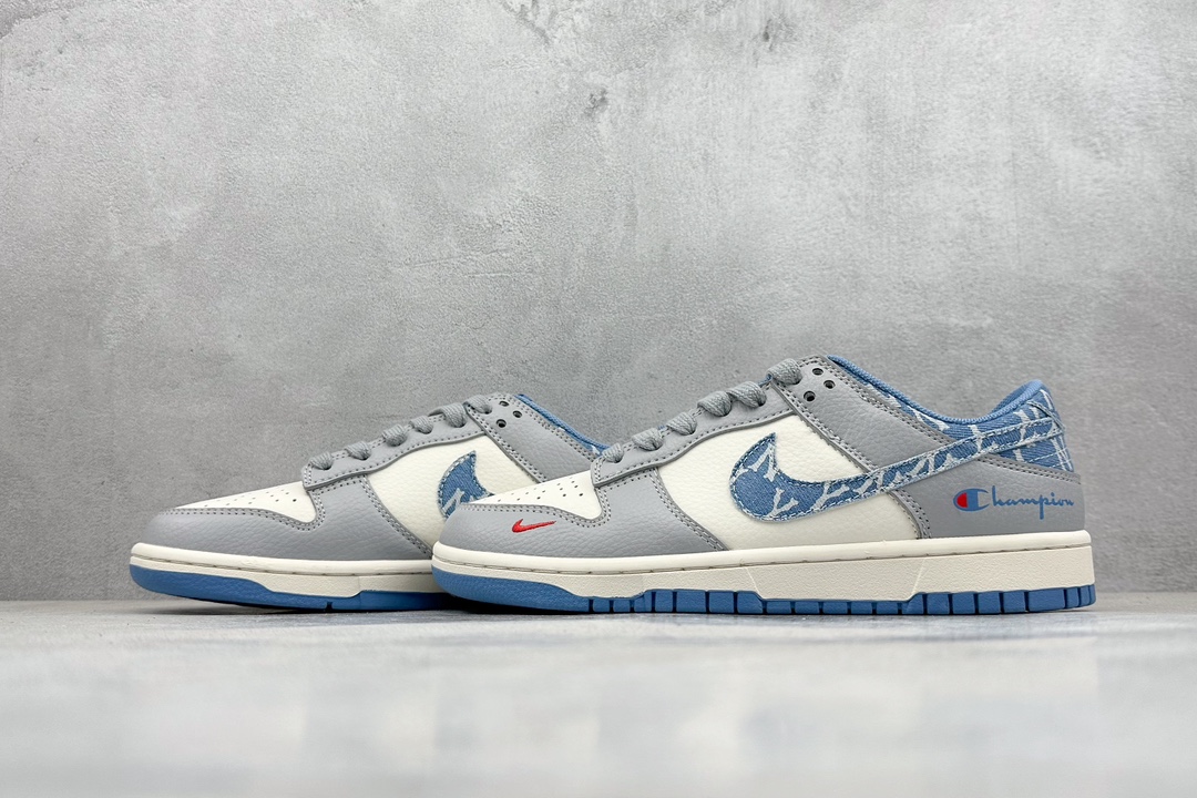 A NIKE SB Dunk Low x Champion 冠军白灰蓝 出品 XX9922-022