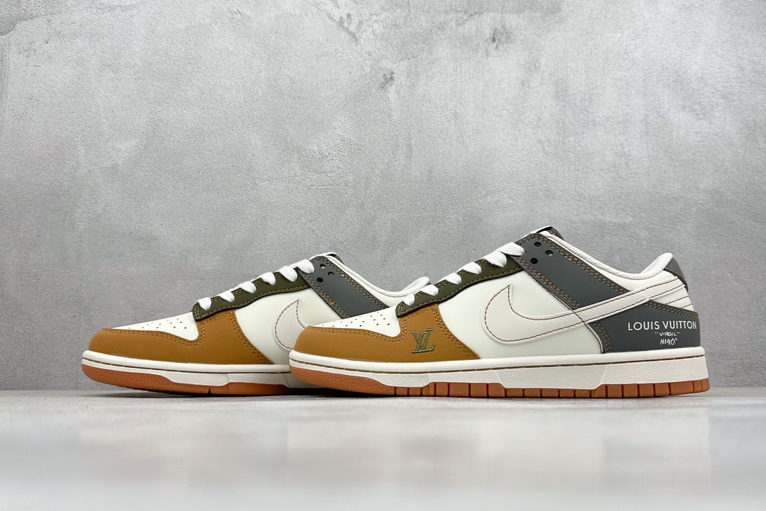 Nike SB Dunk Low x Louis Vuitton 白灰棕 DQ1098-356