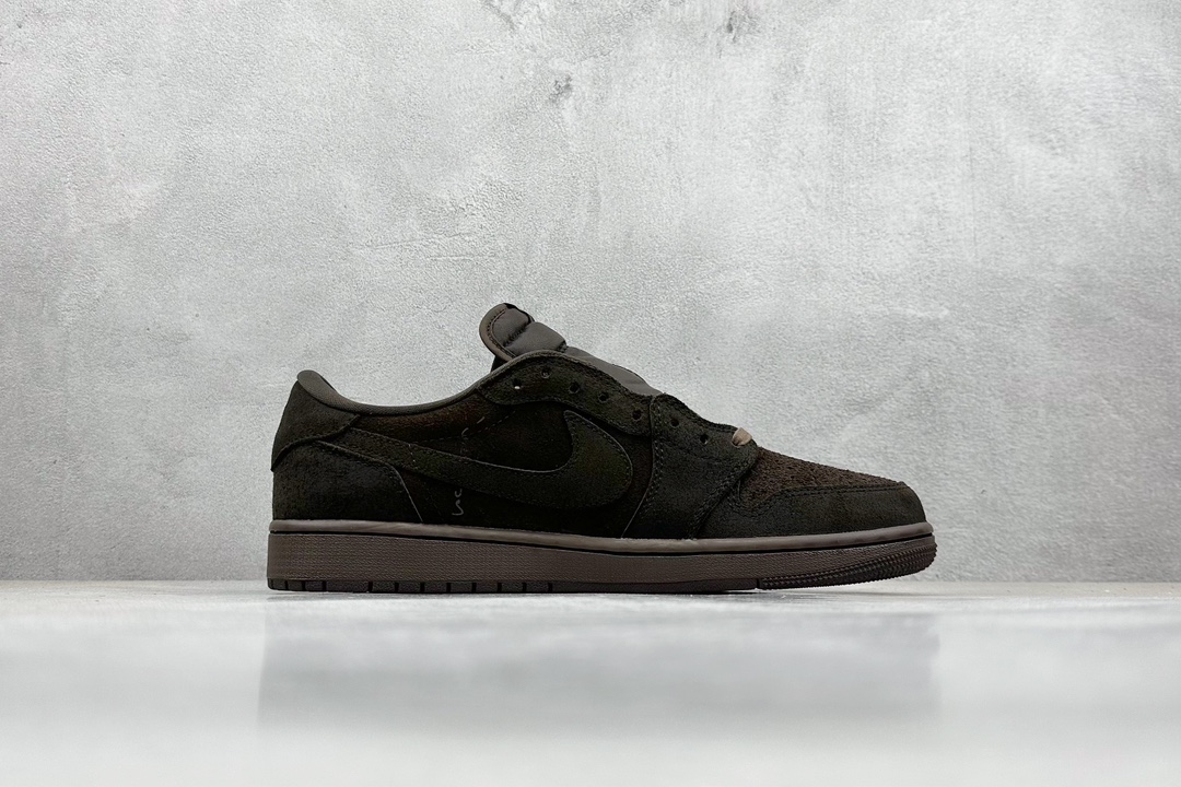 N版 Travis Scott x Jordan Air Jordan 1 Low OG ”Velvet Brown” 黑棕 DM7866-202