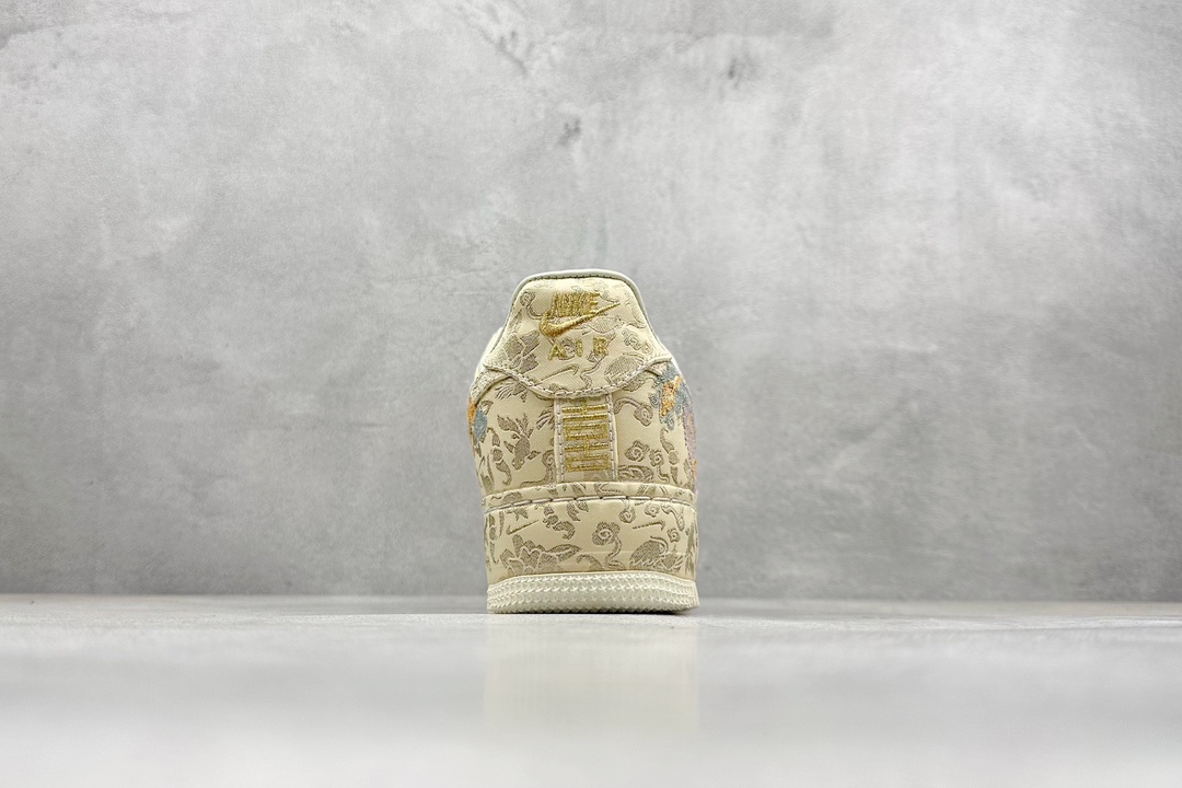 PK版 Nike Air Force 1 喜喜 龙凤呈祥 婚鞋 金黄色 HJ4285-777