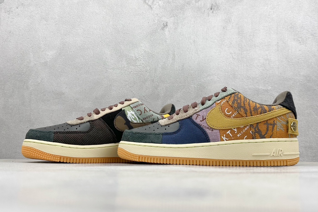 PK版 Travis Scott × Nike Air Force 1 Cactus Jack TS 黄色 CN2405-900