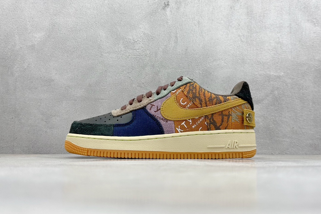 PK版 Travis Scott × Nike Air Force 1 Cactus Jack TS 黄色 CN2405-900