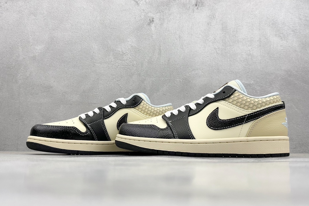 GX版 Air Jordan 1 Low ”Coconut Milk Black“ AJ1 乔1海岛风情 低帮文化篮球鞋 HQ3437-101