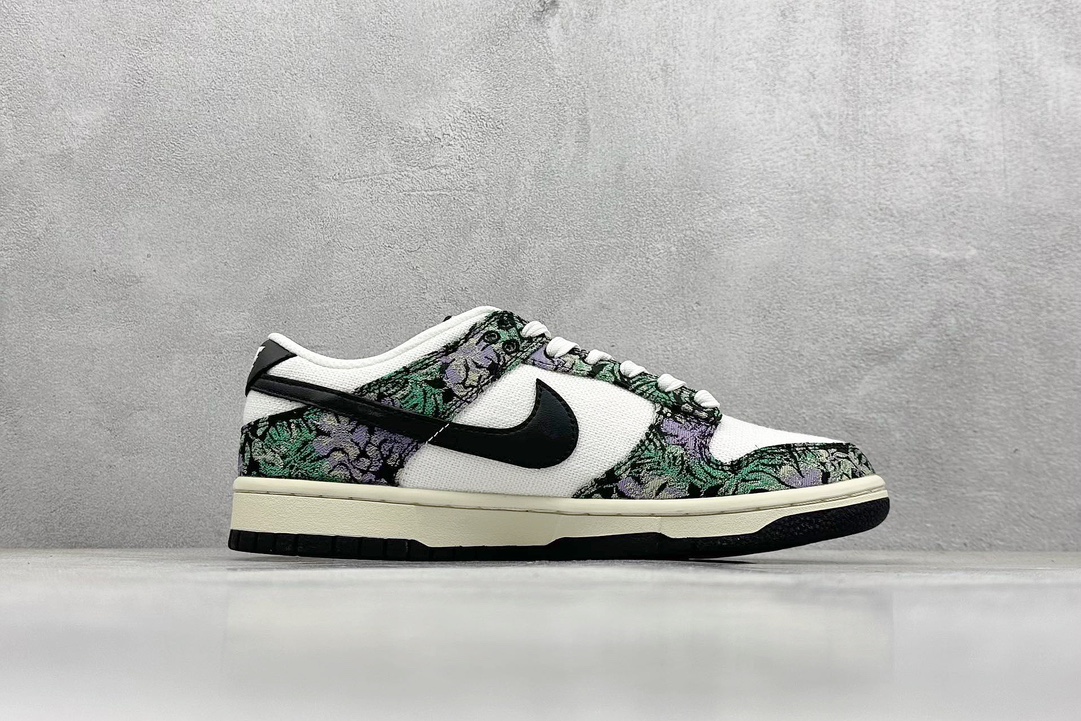 BA版 Nike SB Dunk Low 白黑花卉 FN7105-030