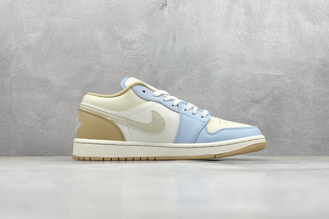 K版 Air Jordan 1 Low 白蓝棕 官方同步新色 HQ4186-111