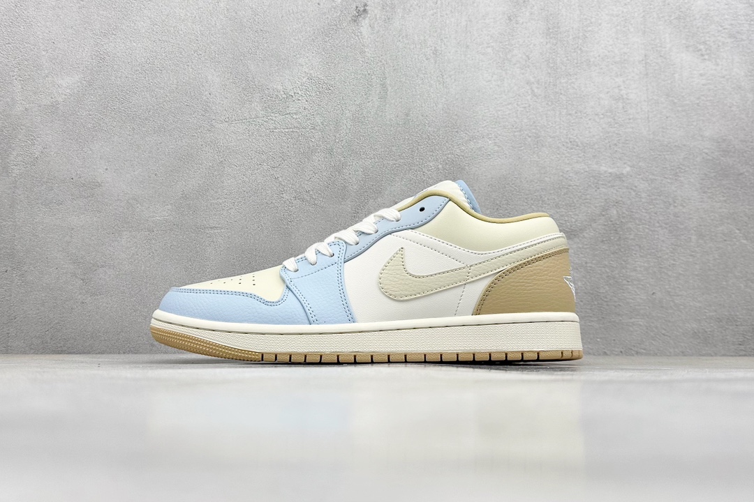 K版 Air Jordan 1 Low 白蓝棕 官方同步新色 HQ4186-111