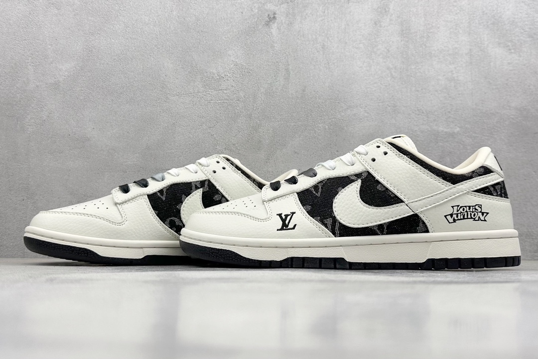 Nike SB Dunk Low x Louis Vuitton 白黑牛仔布 XB3802-357