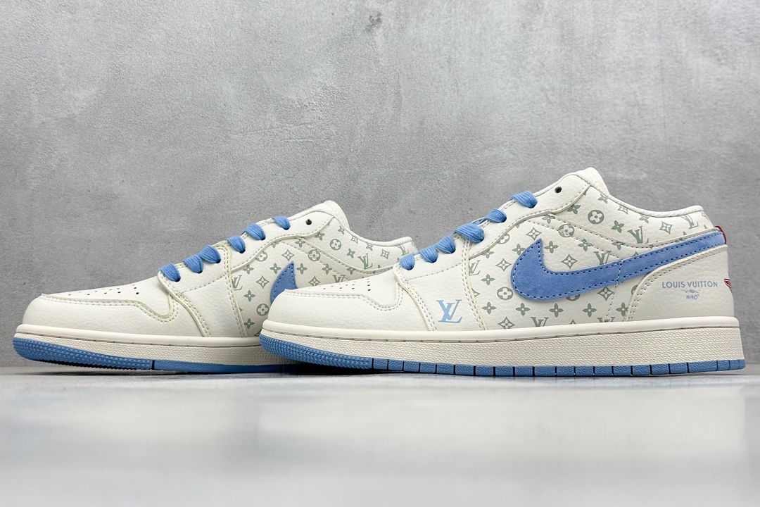 Air Jordan 1 Retro Low x Louis Vuitton 白蓝 WG8850-008