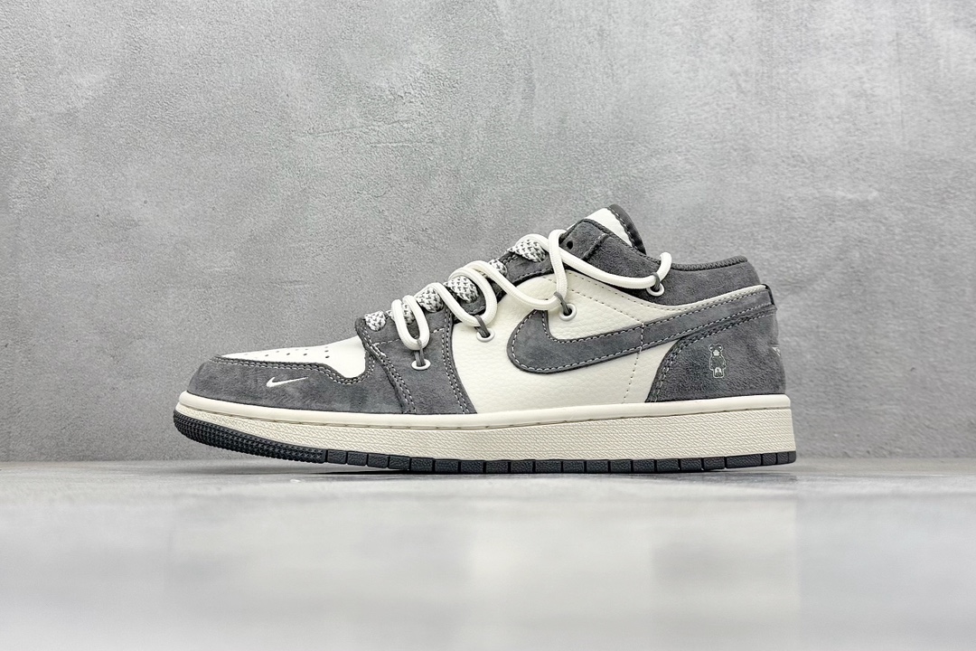 Fragment x TS x Air Jordan 1 Low x 暴力熊 解构绑带 三方联名倒钩低帮 SJ9950-018