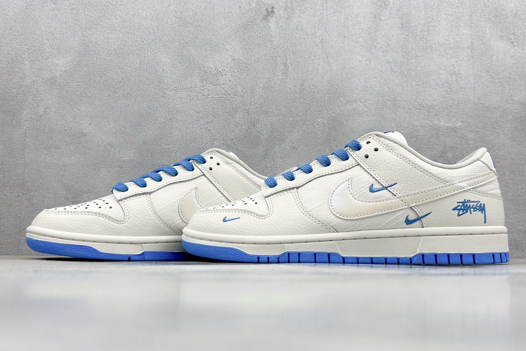 Nike SB Dunk Low x Stussy 帆白蓝三小钩满天星 KK1888-014