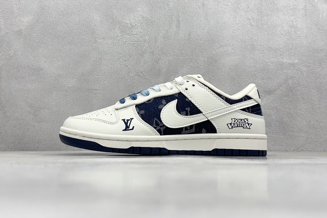 Nike SB Dunk Low x Louis Vuitton 白藏蓝牛仔布 XB3802-359