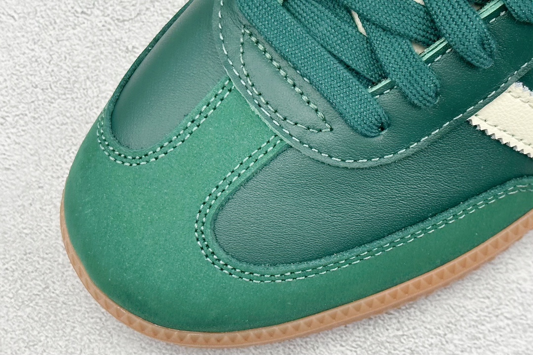 RS版 Adidas Originals Samba OG”Collegiate Green Gum”桑巴舞系列绅士板鞋 绿奶油白 IE0872