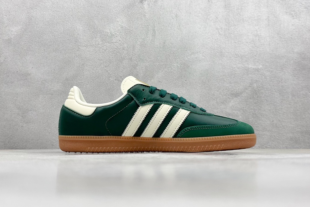 RS版 Adidas Originals Samba OG”Collegiate Green Gum”桑巴舞系列绅士板鞋 绿奶油白 IE0872