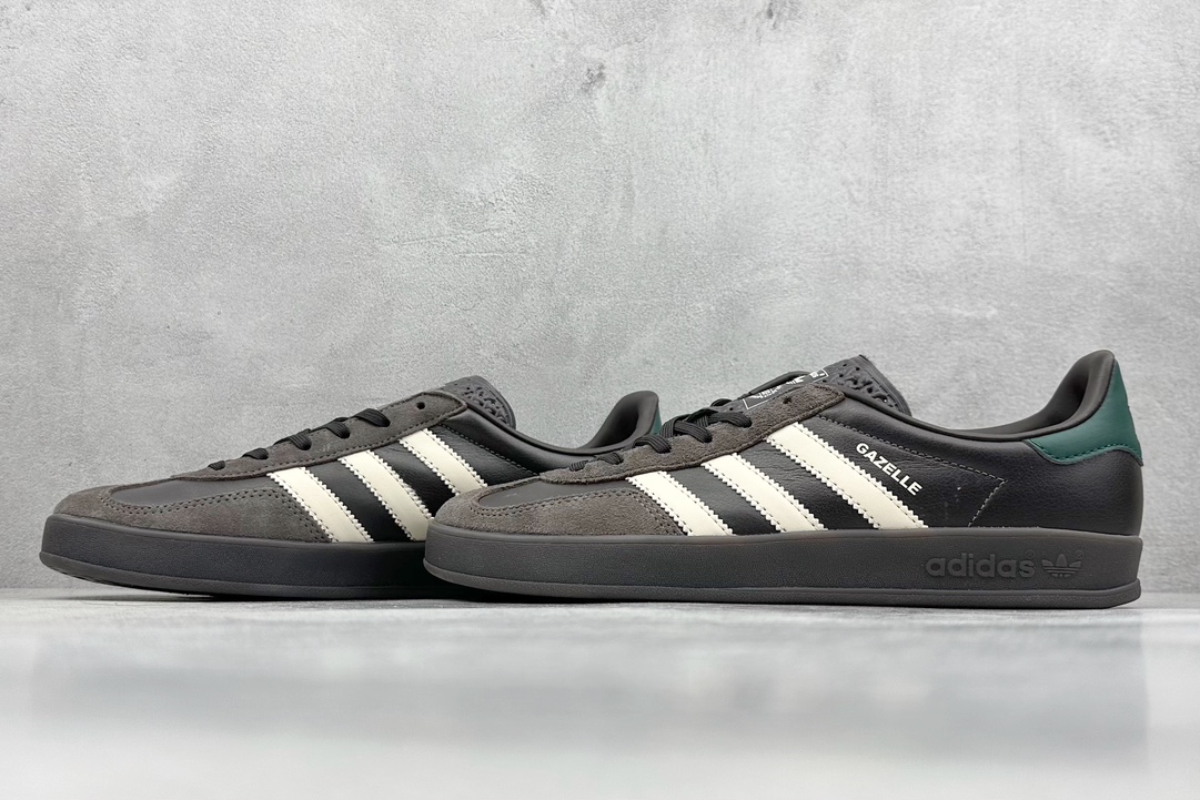 FS版 Adidas Originals Gazelle indoor 黑棕 低帮休闲板鞋 IH0374