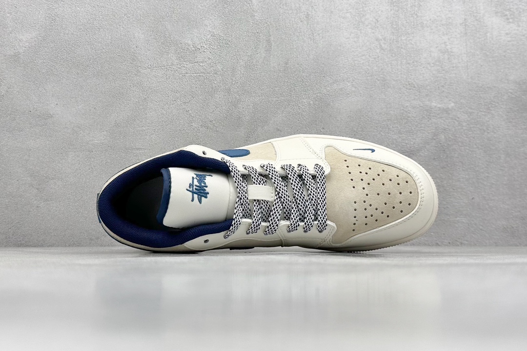 Air Jordan 1 Retro Low x Stussy 米棕蓝小钩满天星 SJ9950-027