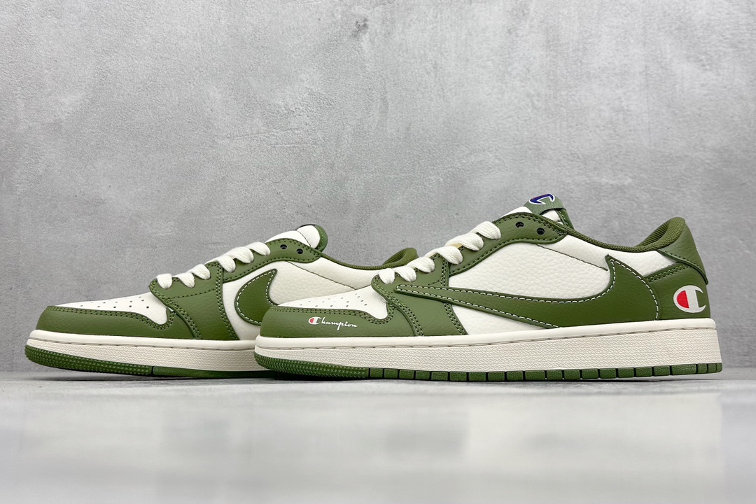 A Fragment x Travis Scott x 冠军 Air Jordan 1 Low 三方联名倒钩 QY1188-116