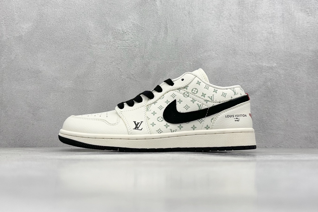 Air Jordan 1 Retro Low x Louis Vuitton 白黑 WG8850-009