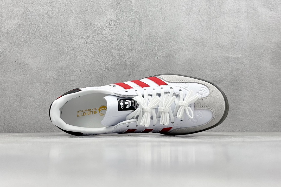 ZX神版 Hello Kitty/凯蒂猫 x adidas originals GAZELLE INDOOR “White/Red/Core Black”白色  II0013