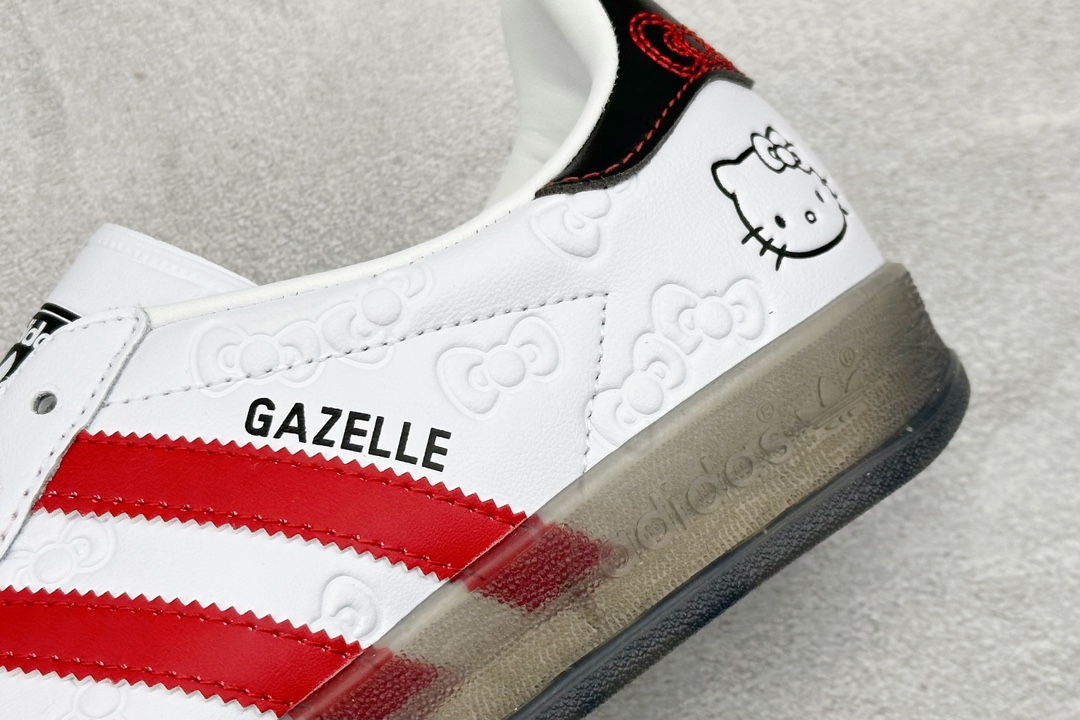 ZX神版 Hello Kitty/凯蒂猫 x adidas originals GAZELLE INDOOR “White/Red/Core Black”白色  II0013