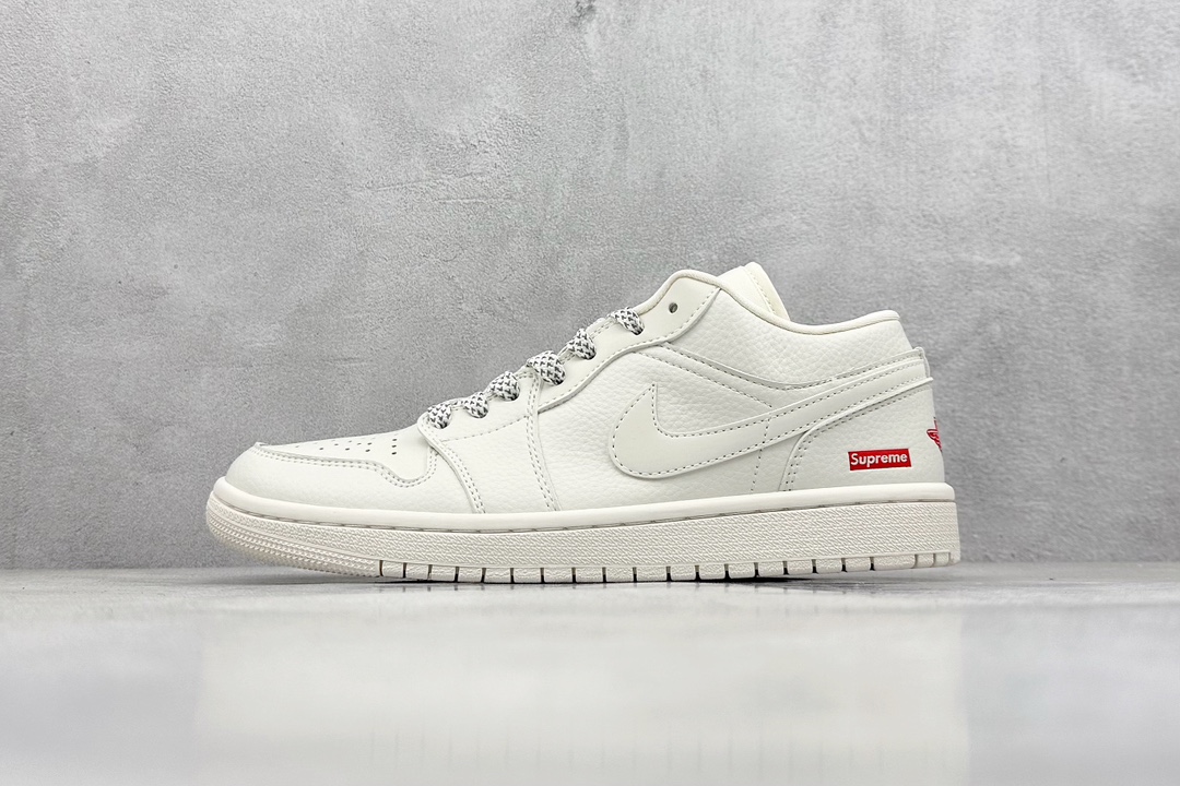 Air Jordan 1 Retro Low x Supreme 米白  WG8850-002