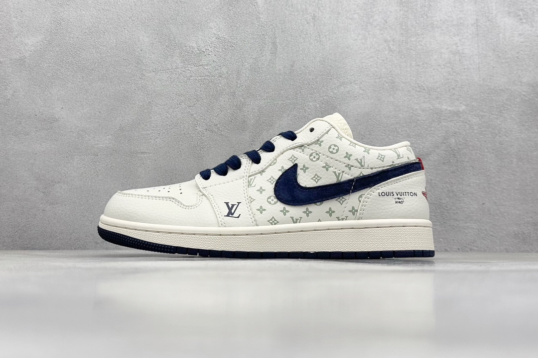 Air Jordan 1 Retro Low x Louis Vuitton 白蓝红  WG8850-001