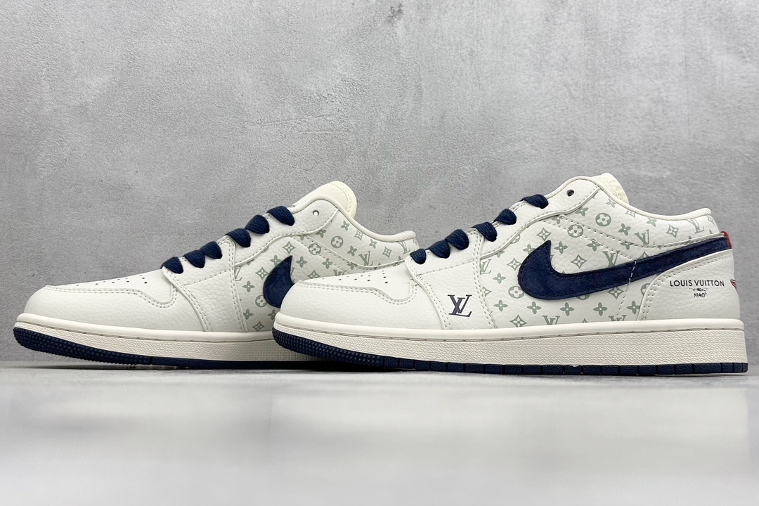 Air Jordan 1 Retro Low x Louis Vuitton 白蓝红  WG8850-001