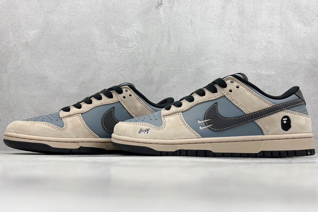 Nike SB Dunk Low x BAPE 蓝棕双小钩 纯原大厂出品 极力推荐  DQ1098-517