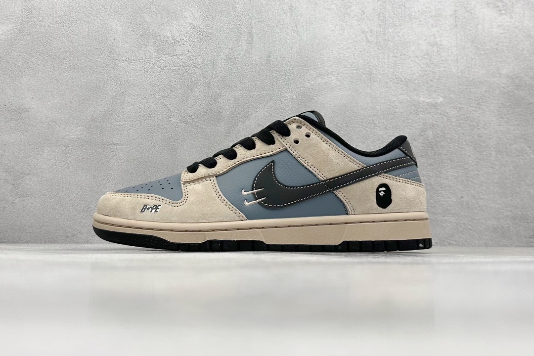 Nike SB Dunk Low x BAPE 蓝棕双小钩 纯原大厂出品 极力推荐  DQ1098-517