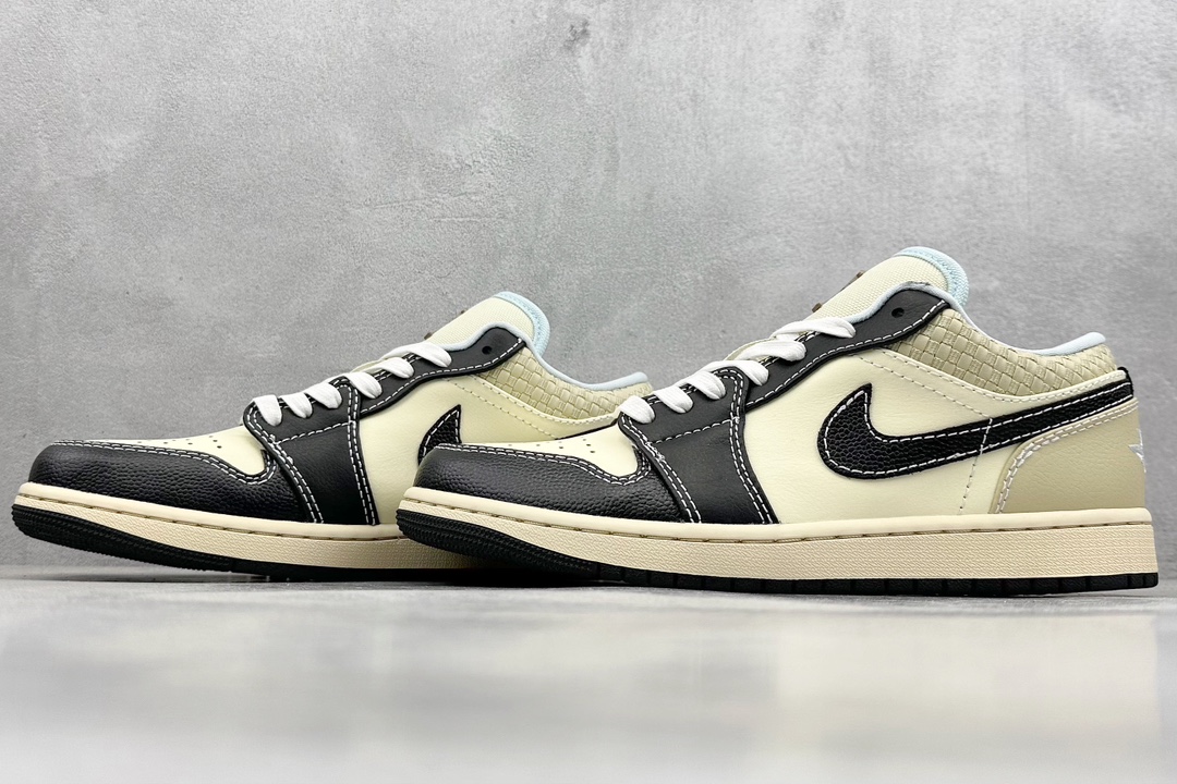 Dt纯原 Air Jordan 1 Low 米黄编织 HQ3437-101