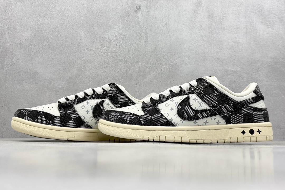 Nike SB Dunk Low x Louis Vuitton 白黑牛仔布  XB3802-353